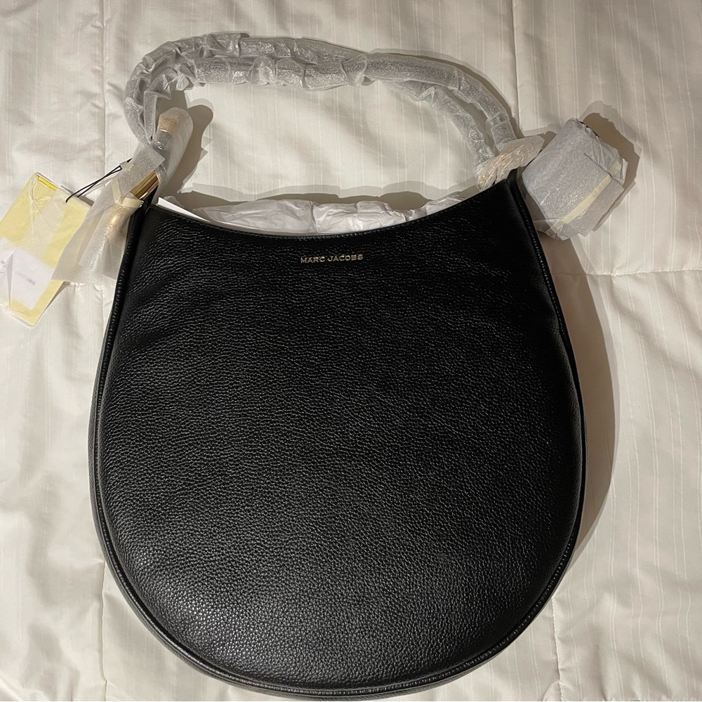 Marc Jacobs Dual Hobo Bag Black Leather NWT w/ Earbud Case & Dust Bag - Picture 6 of 6